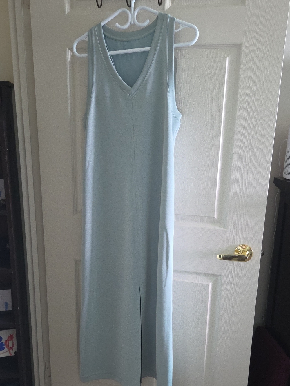 lululemon athletica Sleeveless V-Neck Maxi Dress in Pale Blue